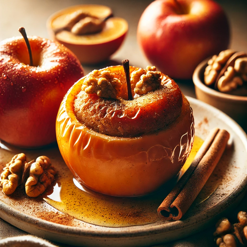 Baked apples with cinnamon