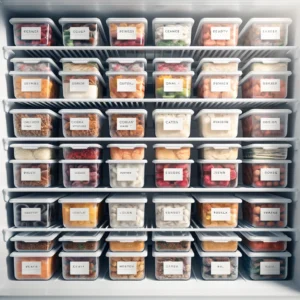 organized freezer meals